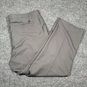 Adidas Men's 40X32 Grey Ultimate Flat Front Straight Leg Golf Pants Stretch